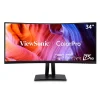 ViewSonic ColorPro 34" Curved 75Hz LED Monitor, Black (VP3456A)