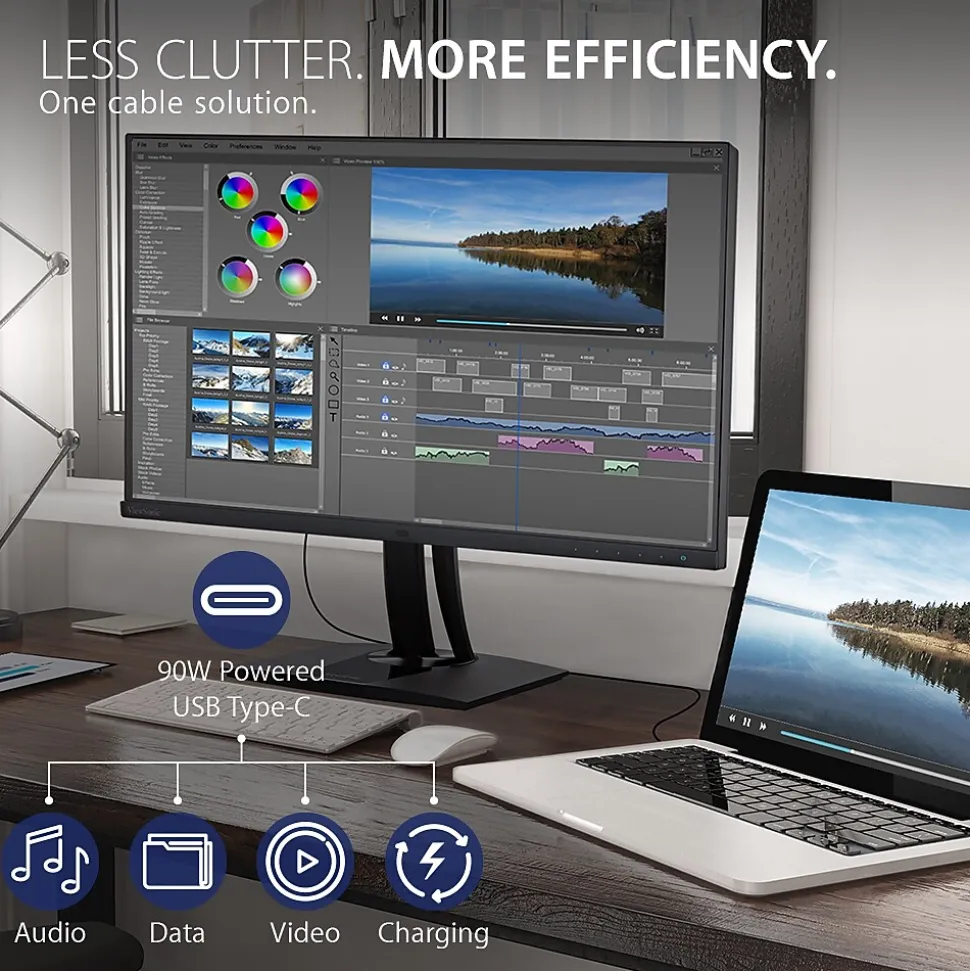 ViewSonic ColorPro 27" 60Hz LCD Monitor, Black (VP2768A)