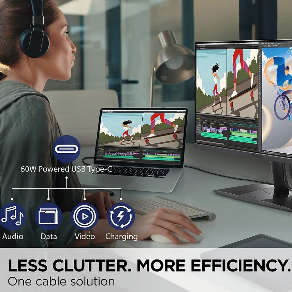 ViewSonic ColorPro 24" 60Hz LCD Monitor, Black (VP2456)