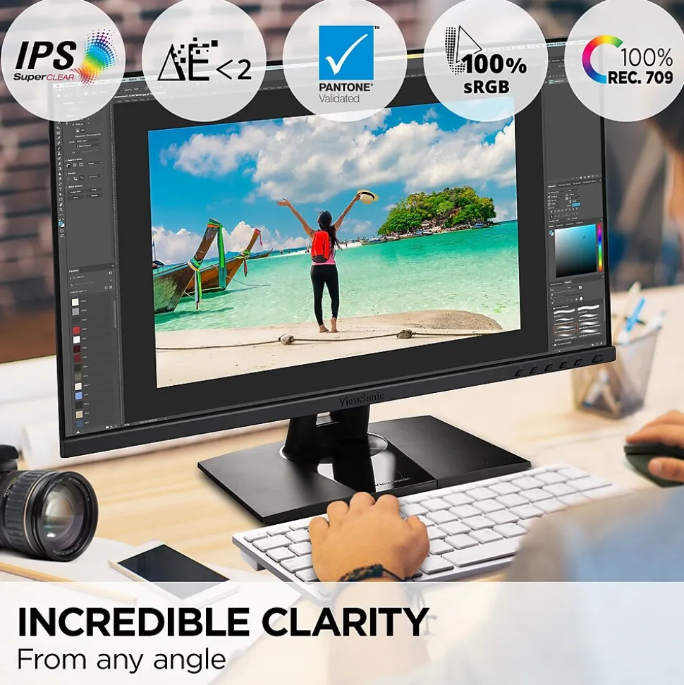 ViewSonic ColorPro 24" 60Hz LCD Monitor, Black (VP2456)