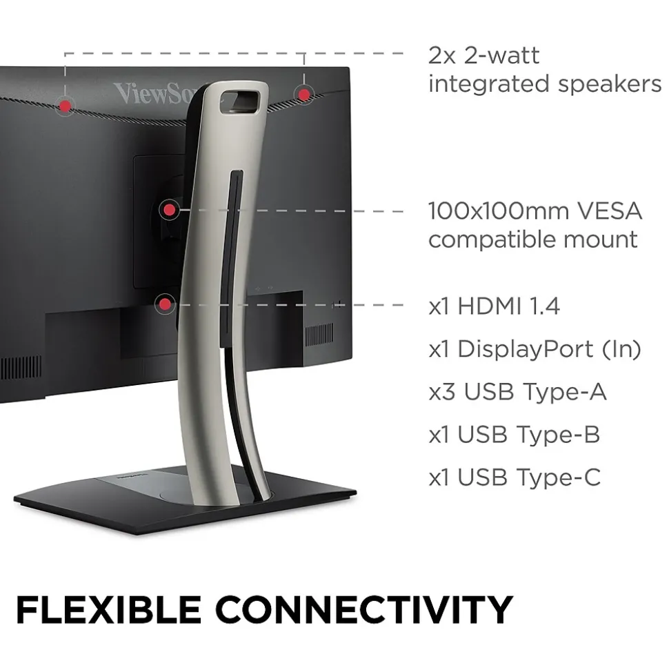 ViewSonic ColorPro 24" 60Hz LCD Monitor, Black (VP2456)