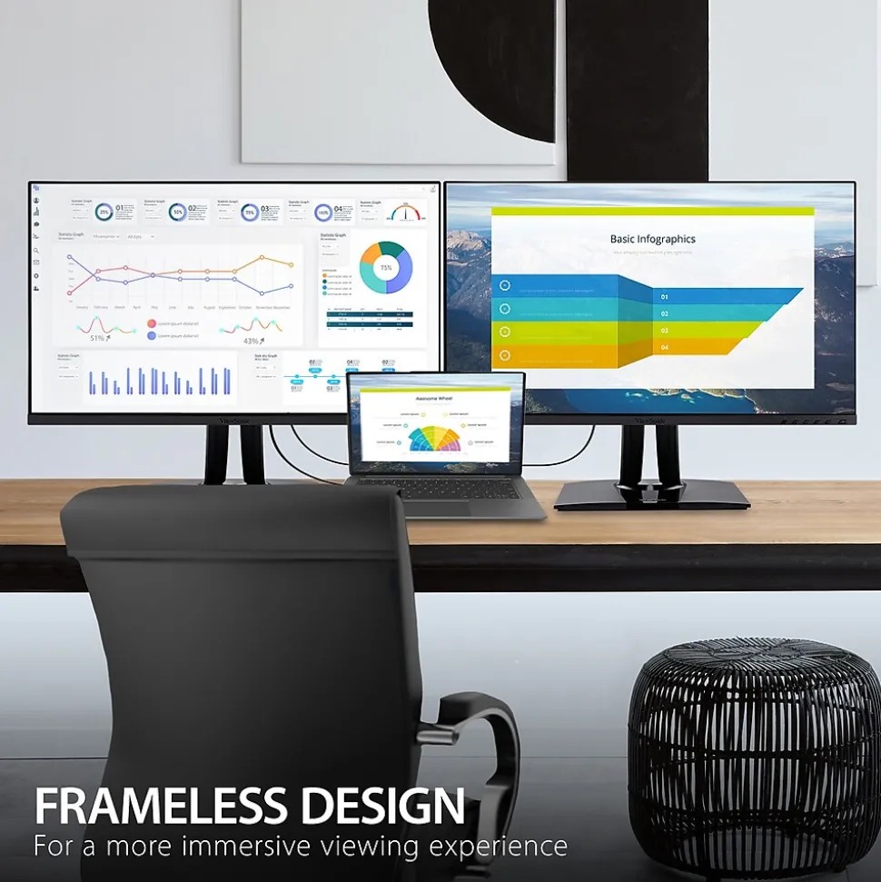 ViewSonic ColorPro 27" 60Hz LED Monitor, Black (VP2756-2K)