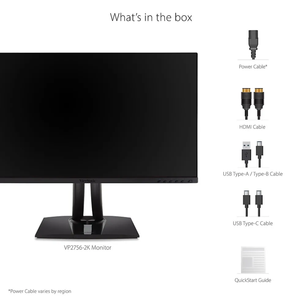 ViewSonic ColorPro 27" 60Hz LED Monitor, Black (VP2756-2K)