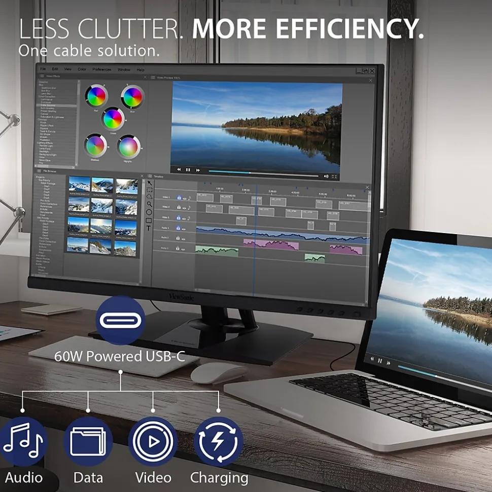 ViewSonic ColorPro 27" 4K Ultra HD 60Hz LED Monitor, Black (VP2756-4K)