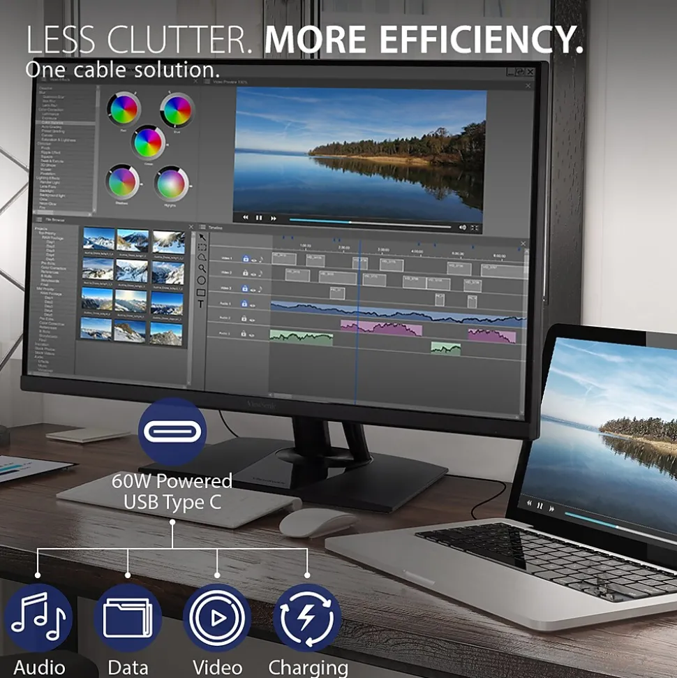 ViewSonic ColorPro 32" 4K Ultra HD 60 Hz LED Monitor, Black (VP3256-4K)