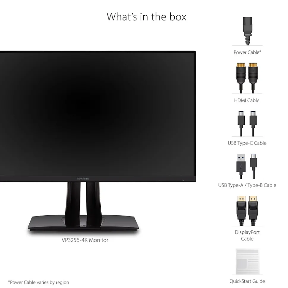 ViewSonic ColorPro 32" 4K Ultra HD 60 Hz LED Monitor, Black (VP3256-4K)