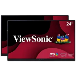 ViewSonic Dual Pack Head-Only 24" 100 Hz LED Monitor, Black (VA2456-MHD_H2)