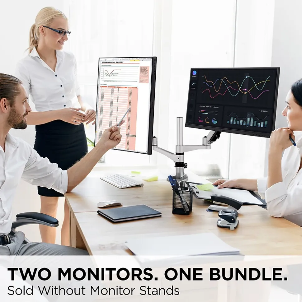 ViewSonic Dual Pack Head-Only 24" 60Hz LCD Monitor, Black (VG2448A-2_H2)