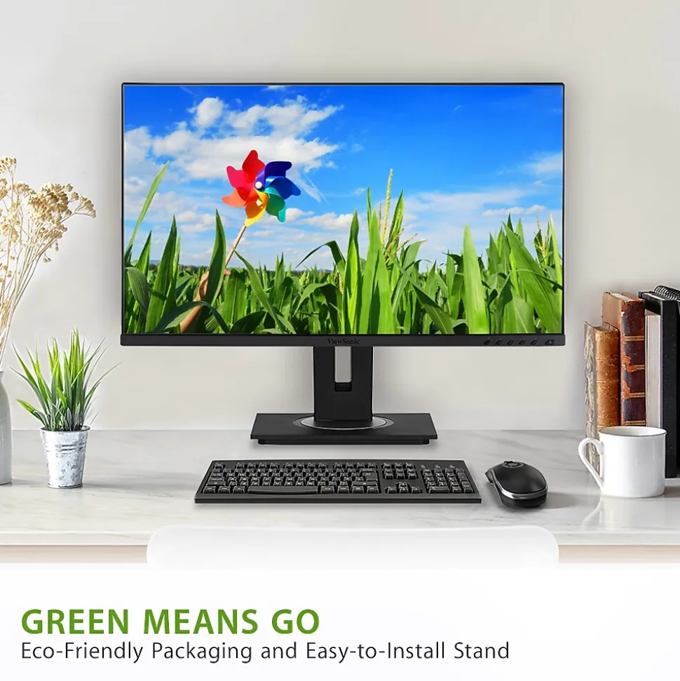 ViewSonic Ergonomic 24" 60Hz LCD Monitor, Black (VG2455)