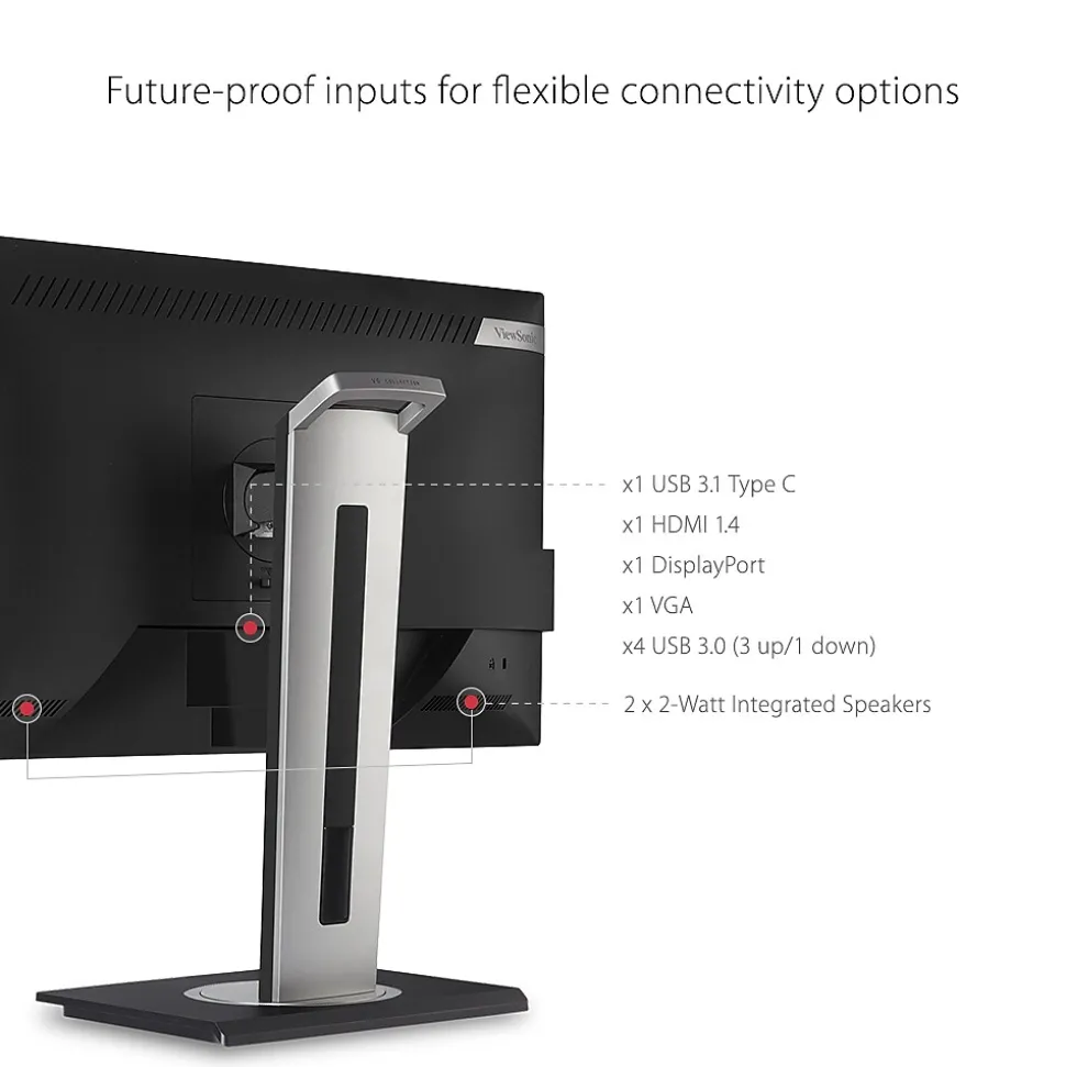 ViewSonic Ergonomic 24" 60Hz LCD Monitor, Black (VG2455)