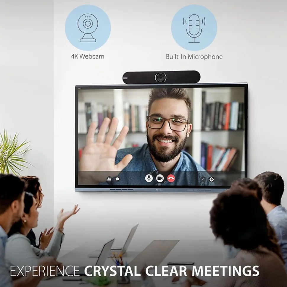 Viewsonic 4K (3840 x 2160) Wide-Angle Conference Webcam, 8 Megapixels, Black (VB-CAM-201)