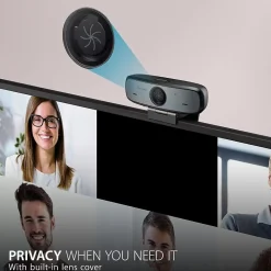 Viewsonic 1080p USB Camera with Stereo Microphone Zoom, Gray (VB-CAM-002)