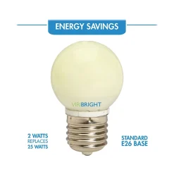 Viribright 3.2-Watt Soft White LED Globe Bulb, 12/Pack (74564)