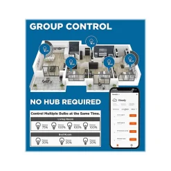 Viribright Wi-Fi 60W Equivalent A19 LED Smart Light Bulb, Multicolor (658102)