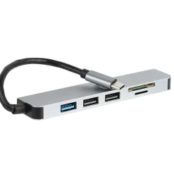 Vivitar Creator Series 6-Port USB-C Hub, Silver (VIVRW7320-NOC-STK-16)