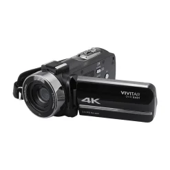 Vivitar DVR E401 42MP 4K Digital Camcorder, Black (DVRE401-BLK-STK-4)