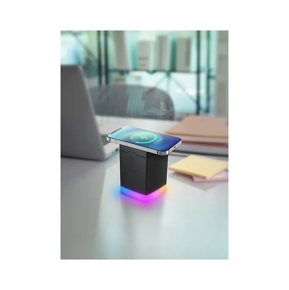 Vivitar Magnetic 3-in-1 Wireless Charging Stand, USB-C, Black (PWR5003-BLK-T35-12)