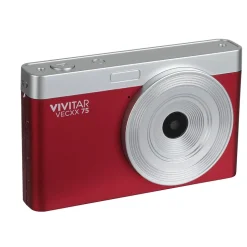 Vivitar Point Shoot Digital Camera, Red (VECXX75-RED-T35-6)