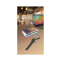 Vivitar Wireless Multi-Charger, USB-A/USB-C, White (PWR6006-WHT-T35-12)