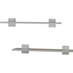 V-Light MDF Wall-Mounted Shelf, 22", White, 2/Pack (VW141023W)