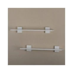 V-Light MDF Wall-Mounted Shelf, 22", White, 2/Pack (VW141023W)