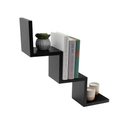 V-Light 3-Shelf Wall-Mounted Ladder-Style Unit, 17.25