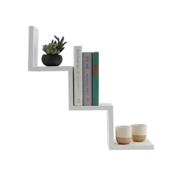 V-Light 3-Shelf Wall-Mounted Ladder-Style Unit, 17.25
