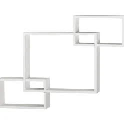 V-Light 6-Shelf Wood Mounted Decorative Unit, 27.4", White (VW161016W)