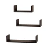 V-Light Wood Wall-Mounted Shelves, Espresso, 3/Pack (VW161011E)