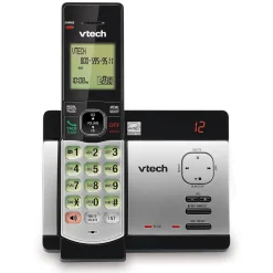 VTech Cordless Phone with Digital Answering, Silver/Black (CS5129)