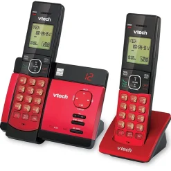 VTech CS5129-26 Cordless Phone, Red/Black (CS5129-26)