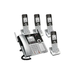 VTech Small Business System 80-0328-00 4-Line Cordless Phone, Silver/Black