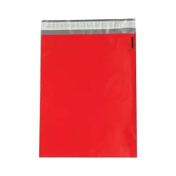 14.5"W x 19"L Peel & Seal Colored Poly Mailer, Red, 100/Carton (CPM1419R)