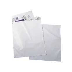 12"W x 15.5"L Peel & Seal Poly Mailers, White, 100/Box (QUA46199)