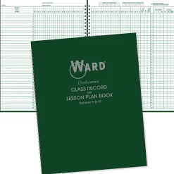 Ward Undated Combination Class Record and Lesson Plan Book, 8.5" x 11", 25/Pack (WRD-910-18-CP)