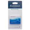 Waterman Paris Fountain Cartridge Pen Refills, Serenity Blue Ink, 8/Pack (S0713021)