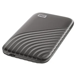 WD My Passport 500GB USB 3.2 External Solid State Drive, Grey (WDBAGF5000AGY)