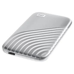 WD My Passport 2TB USB 3.2 External Solid-State Drive, Silver (WDBAGF0020BSL-WESN)