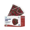 WeCare Individually Wrapped Disposable Face Mask, Adult, Red Plaid, 50/Box (WMN100050)
