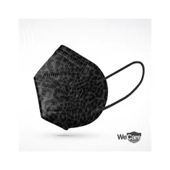 WeCare Leopard Print Disposable KN95 Fabric Face Masks, One Size, Assorted Colors, 20/Pack, 50 Packs/Carton (TBN203260)