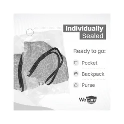 WeCare Leopard Print Disposable KN95 Fabric Face Masks, One Size, Assorted Colors, 20/Pack, 50 Packs/Carton (TBN203260)