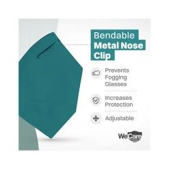 WeCare Ocean Tones Disposable KN95 Fabric Face Masks, One Size, Assorted Colors, 20/Pack, 50 Packs/Carton (TBN203261)