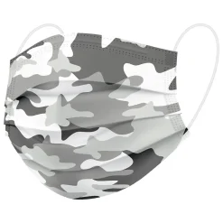 WeCare 3-ply Disposable Face Masks, Adult, Blue Camo/White Camo, 50/Box (WMN100068)