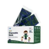 WeCare 3-ply Disposable Face Mask, Kids, Green Plaid, 50/Box (WMN100049)