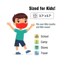 WeCare 3-ply Disposable Face Masks, Variety Pack, Kids, Assorted Colors, 50/Box (WMN100027)