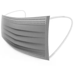 WeCare 3-ply Disposable Face Mask, Individually Wrapped, Kids, Gray, 50/Box (WMN100009)