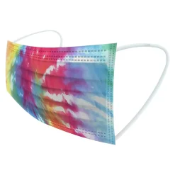 WeCare 3-ply Disposable Face Masks, Individually Wrapped, Adult, Assorted Colors, 50/Box (WMN100060)