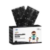 WeCare 3-ply Disposable Face Mask, Individually Wrapped, Kids, Black Skull Bones, 50/Box (WMN100097)