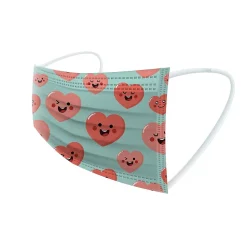 WeCare 3-ply Disposable Face Masks, Kids, Assorted Silly Face Designs, 50/Box (WMN100098)