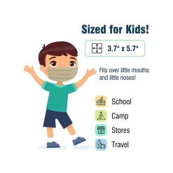 WeCare 3-ply Disposable Face Masks, Kids, Assorted Earth Tones, 50/Box (WMN100094)
